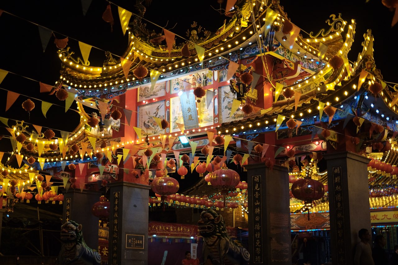 涵江区石庭东游明安殿持戒之夜景,明天凌晨4点出戒!