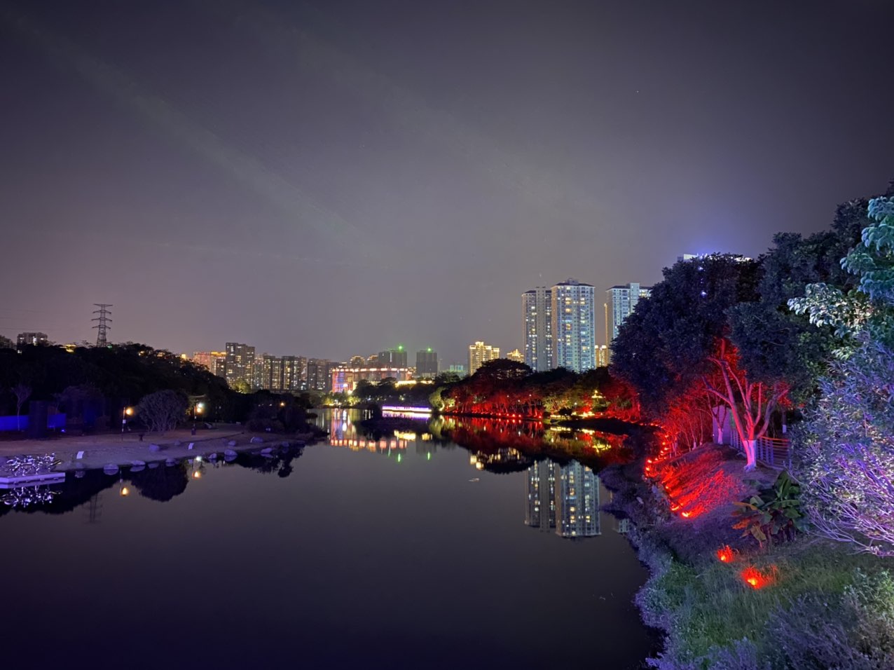 莆田绶溪公园夜景图片