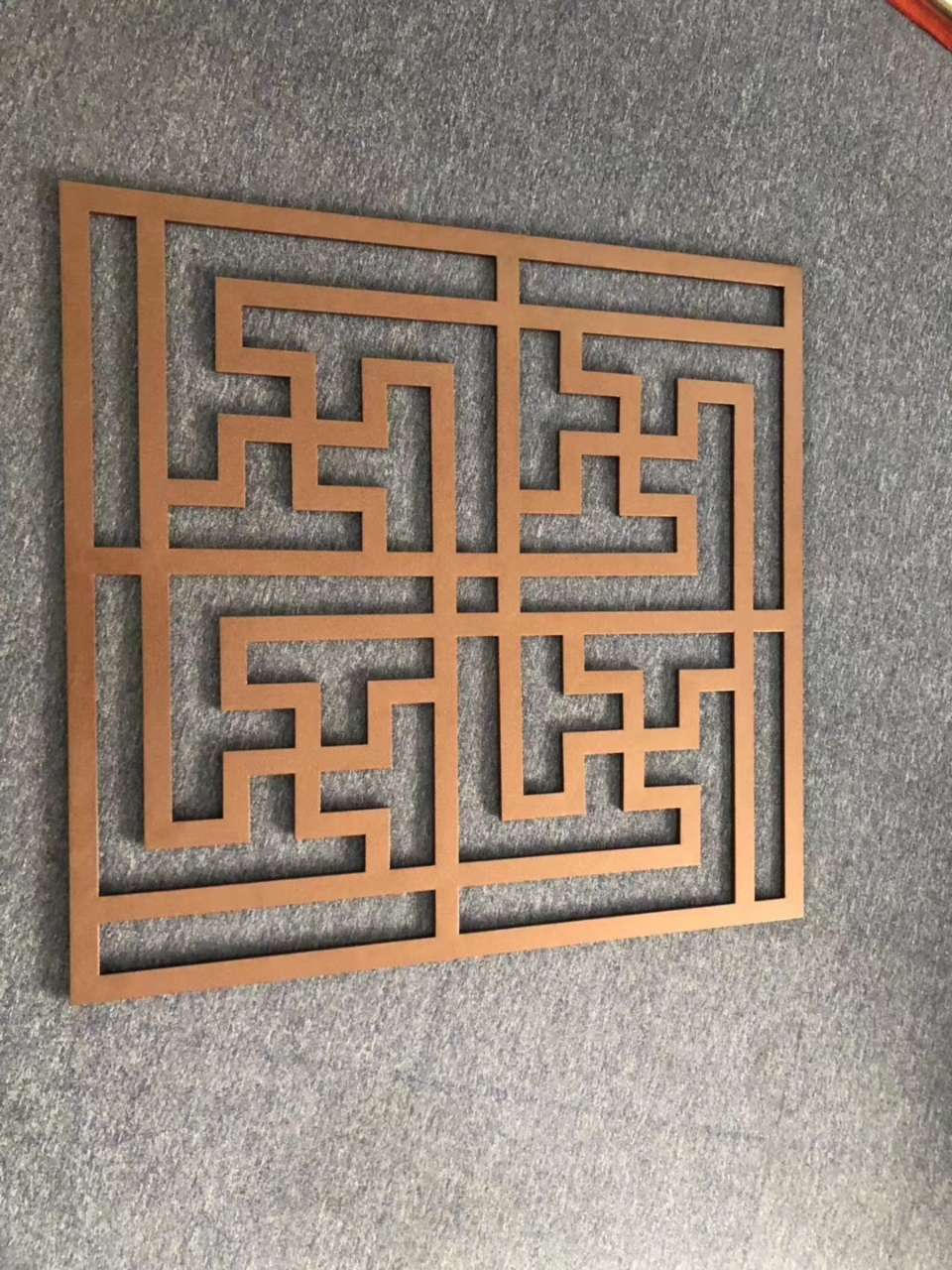 厂家专业定做铝窗花屏风护栏仿古木纹艺术品